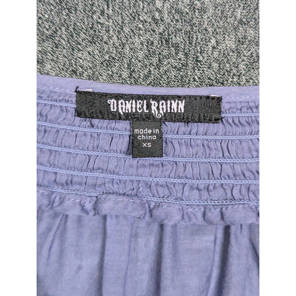 Daniel Rainn Silk Cotton Crochet Lace Boho Blouse Purple XS - Picture 2 of 10